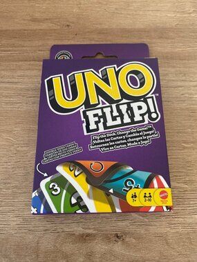 UNO Flip! NIB Double-Sided Card Game For 2-10 Players Ages 7+